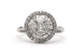 Bague 59 Bague contemporaine en or blanc 18 carats et diamants 58 Facettes 23827