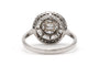 Bague 59 Bague contemporaine en or blanc 18 carats et diamants 58 Facettes 23827