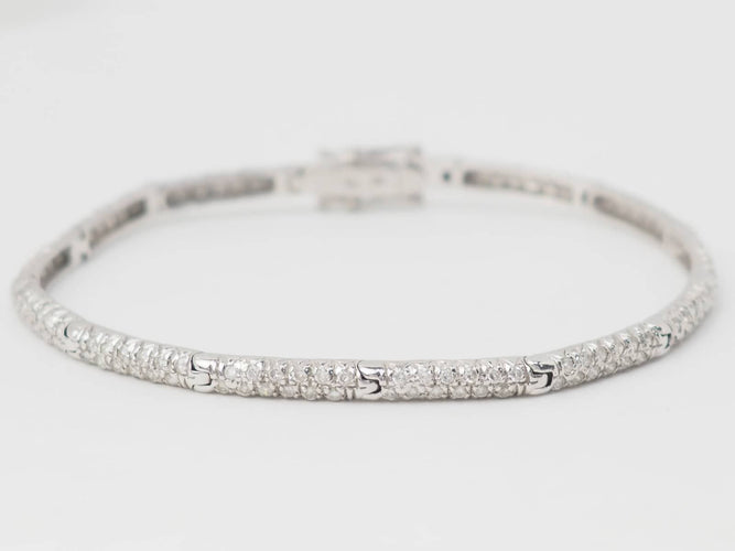 Bracelet Bracelet rivière en or blanc et diamants 1,10 ct 58 Facettes 30765