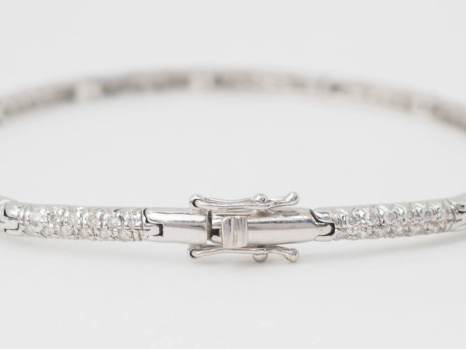 Bracelet Bracelet rivière en or blanc et diamants 1,10 ct 58 Facettes 30765