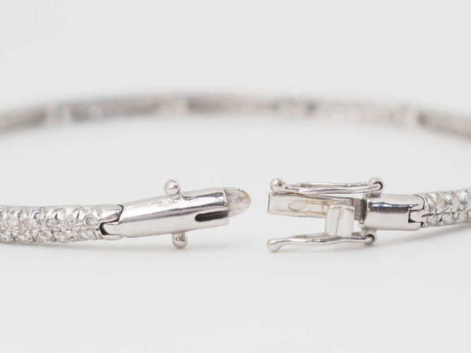 Bracelet Bracelet rivière en or blanc et diamants 1,10 ct 58 Facettes 30765