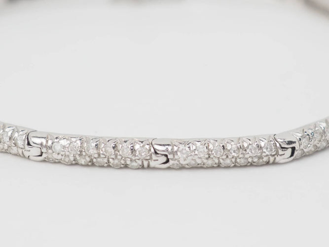 Bracelet Bracelet rivière en or blanc et diamants 1,10 ct 58 Facettes 30765