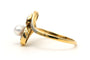 Bague 54 Art Nouveau - Bague en or blanc et jaune 18 carats, perle et diamants 58 Facettes B882