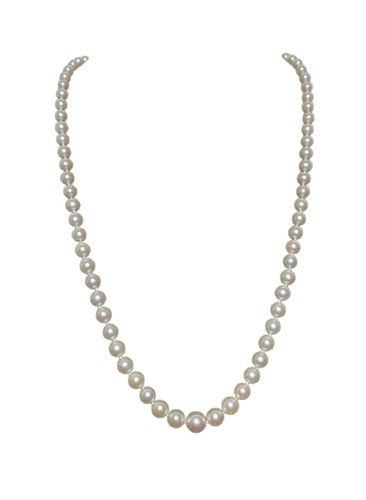 Collier Collier 77 perles de culture en or gris et diamants 58 Facettes 887
