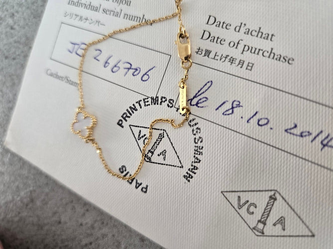Bracelet Van Cleef & Arpels Sweet Alhambra - Bracelet en or jaune et nacre 58 Facettes jnci62