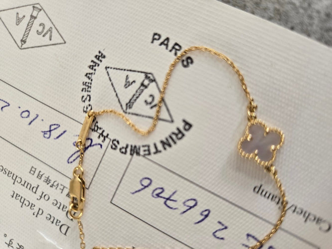 Bracelet Van Cleef & Arpels Sweet Alhambra - Bracelet en or jaune et nacre 58 Facettes jnci62
