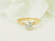 Bague 51 Bague solitaire en or jaune 18 kt, diamant 0,74 ct LFG 58 Facettes F5077