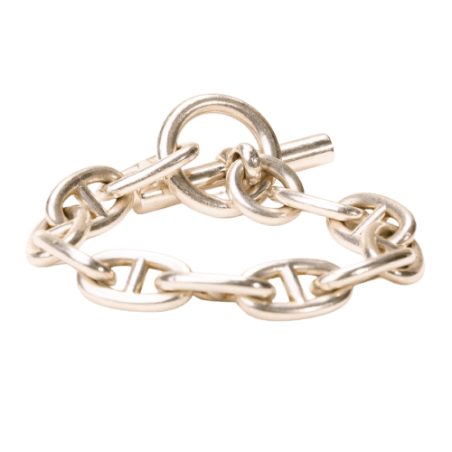 Bracelet Hermès Chaîne d'Ancre - Bracelet TGM en argent 58 Facettes LMB-359