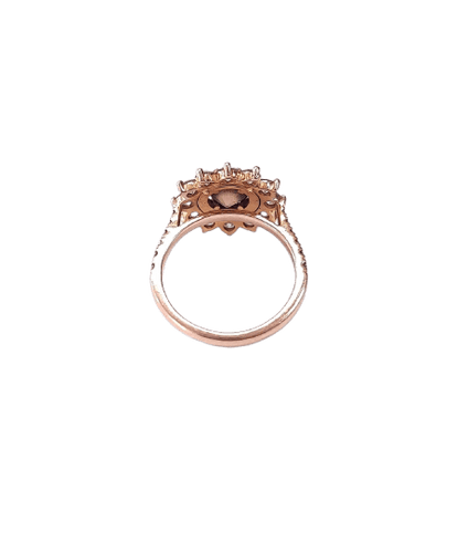 Bague 51 Gemmyo Lefkos - Bague marguerite en or rose et diamants 58 Facettes Gmyo-2370