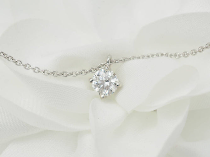Collier Collier solitaire en or blanc et diamant 0,70 ct 58 Facettes 31878