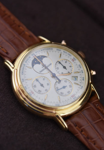 Montre Jaeger-LeCoultre Odysseus - Montre chronographe phase de lune en or 18 carats 58 Facettes JLC-500