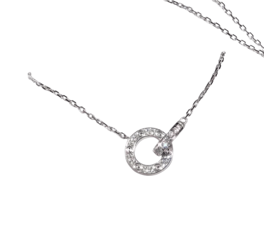Pendentif Cartier Love - Pendentif en or gris et diamants 58 Facettes jnci68