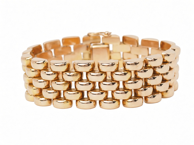 Bracelet Bracelet maille grain de riz en or rose 58 Facettes 33082