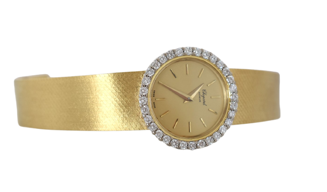 Chopard 810 - Hodinky ze žlutého 18karátového zlata a diamantů 