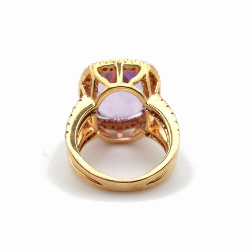 Bague 51 Bague Lilas en or rose 18k, améthyste et diamants 58 Facettes 259