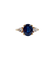 Vintage 18k gold ring with natural sapphire and diamonds 