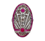 18k white gold marquise ring Art Deco, ruby and diamonds 