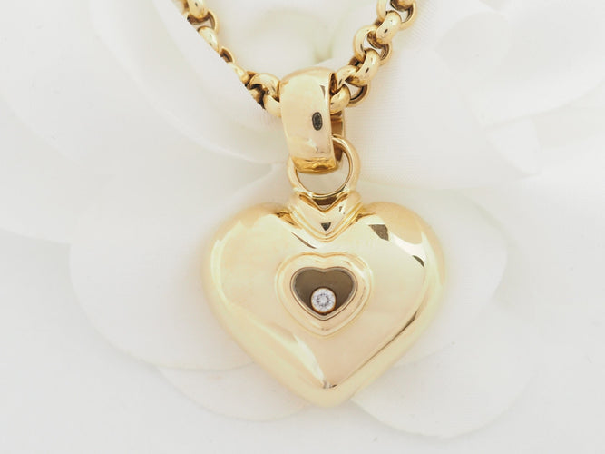 Collier Chopard Happy Diamonds - Collier en or jaune et diamant 58 Facettes 33244