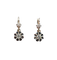 Sleepers earrings Art Deco in white gold and platinum with diamonds 