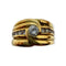 Bague 54 Bague design croisé en or jaune et diamants 58 Facettes 330083257