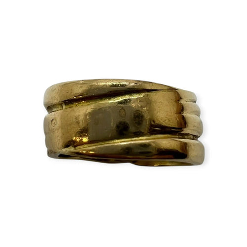Bague 54 Bague design croisé en or jaune et diamants 58 Facettes 330083257