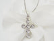 Collier Collier croix en or blanc et diamants 58 Facettes 21080