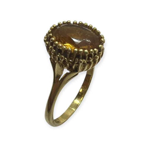 Bague 56 Bague en or jaune 750 et citrine 58 Facettes 330095614
