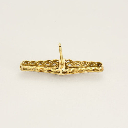 Broche Art déco - Broche en or jaune, or blanc et diamants 58 Facettes 58FC55