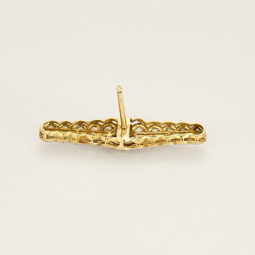 Broche Art déco - Broche en or jaune, or blanc et diamants 58 Facettes 58FC55