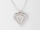 Collier Collier cœur en or blanc 18k et diamants 58 Facettes 33084