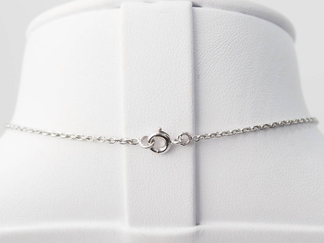 Collier Collier cœur en or blanc 18k et diamants 58 Facettes 33084