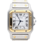 Cartier Santos Galbée - Yellow gold and steel watch 