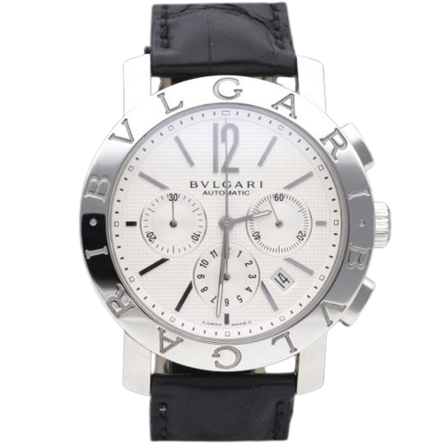 Bulgari - Steel chronograph watch 