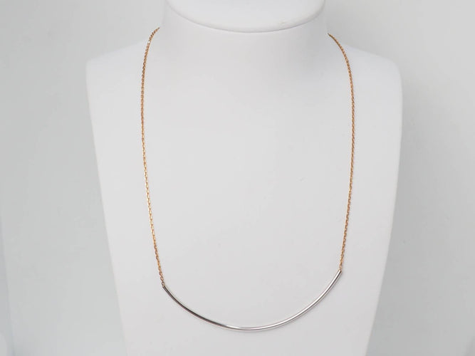 Collier Collier Arc en or rose et blanc 18 carats 58 Facettes F4646