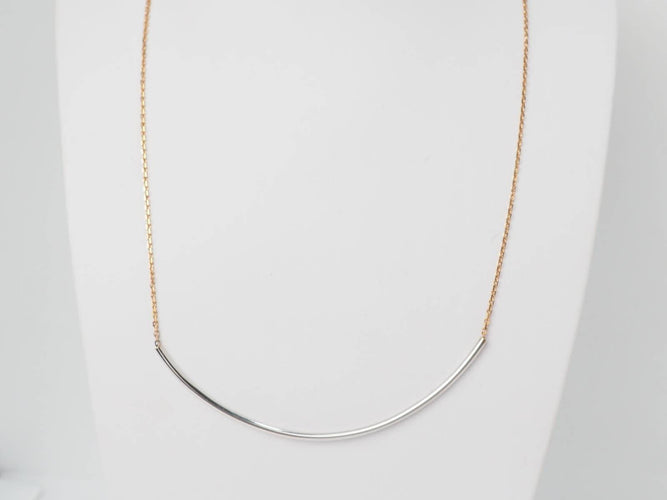 Collier Collier Arc en or rose et blanc 18 carats 58 Facettes F4646