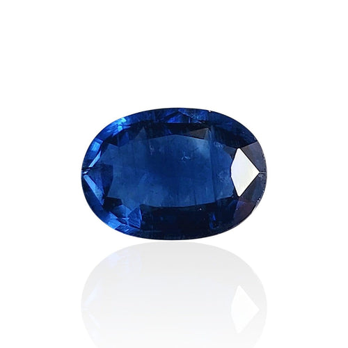 Bague Cyanite chromifère - Pierre ovale mixte de Madagascar 2,12 ct 58 Facettes #24-104-CNCHBLR