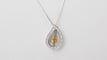 Collier Collier en or blanc 18 kt, citrine et diamants 58 Facettes 32805
