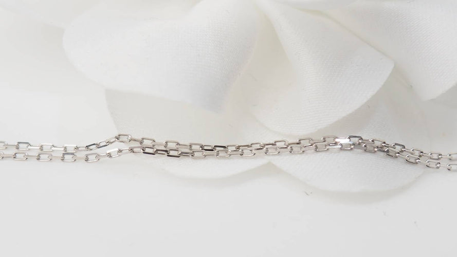 Collier Collier en or blanc 18 kt, citrine et diamants 58 Facettes 32805