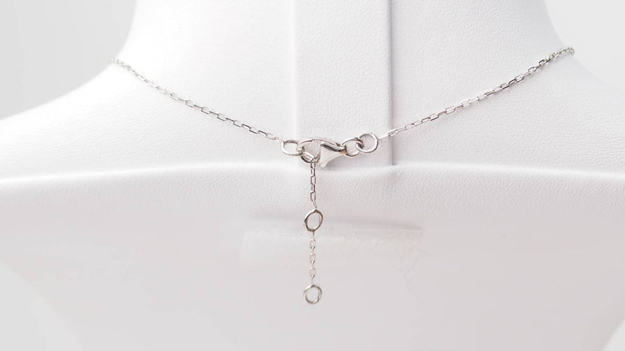 Collier Collier en or blanc 18 kt, citrine et diamants 58 Facettes 32805
