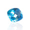 Pendentif Topaze London Blue - Pierre 6,295 ct taille Choval Bubble 58 Facettes #26-011-TPLBBZ
