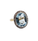 Bague 55 Bague pompadour antique en or 18K, platine, aigue-marine et diamants 58 Facettes A07376