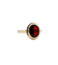 Vintage 14k gold ring with bezel-set garnet 