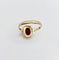 Bague 54.5 Bague vintage en or 14k et grenat serti clos 58 Facettes A07377