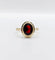Bague 54.5 Bague vintage en or 14k et grenat serti clos 58 Facettes A07377
