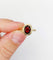 Bague 54.5 Bague vintage en or 14k et grenat serti clos 58 Facettes A07377