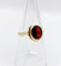 Bague 54.5 Bague vintage en or 14k et grenat serti clos 58 Facettes A07377