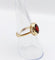 Bague 54.5 Bague vintage en or 14k et grenat serti clos 58 Facettes A07377