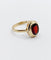 Bague 54.5 Bague vintage en or 14k et grenat serti clos 58 Facettes A07377