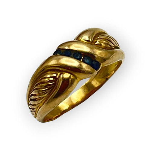 Bague 58 Bague en or jaune 750 et saphirs 58 Facettes 149068796