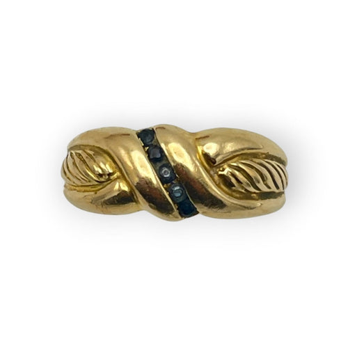 Bague 58 Bague en or jaune 750 et saphirs 58 Facettes 149068796